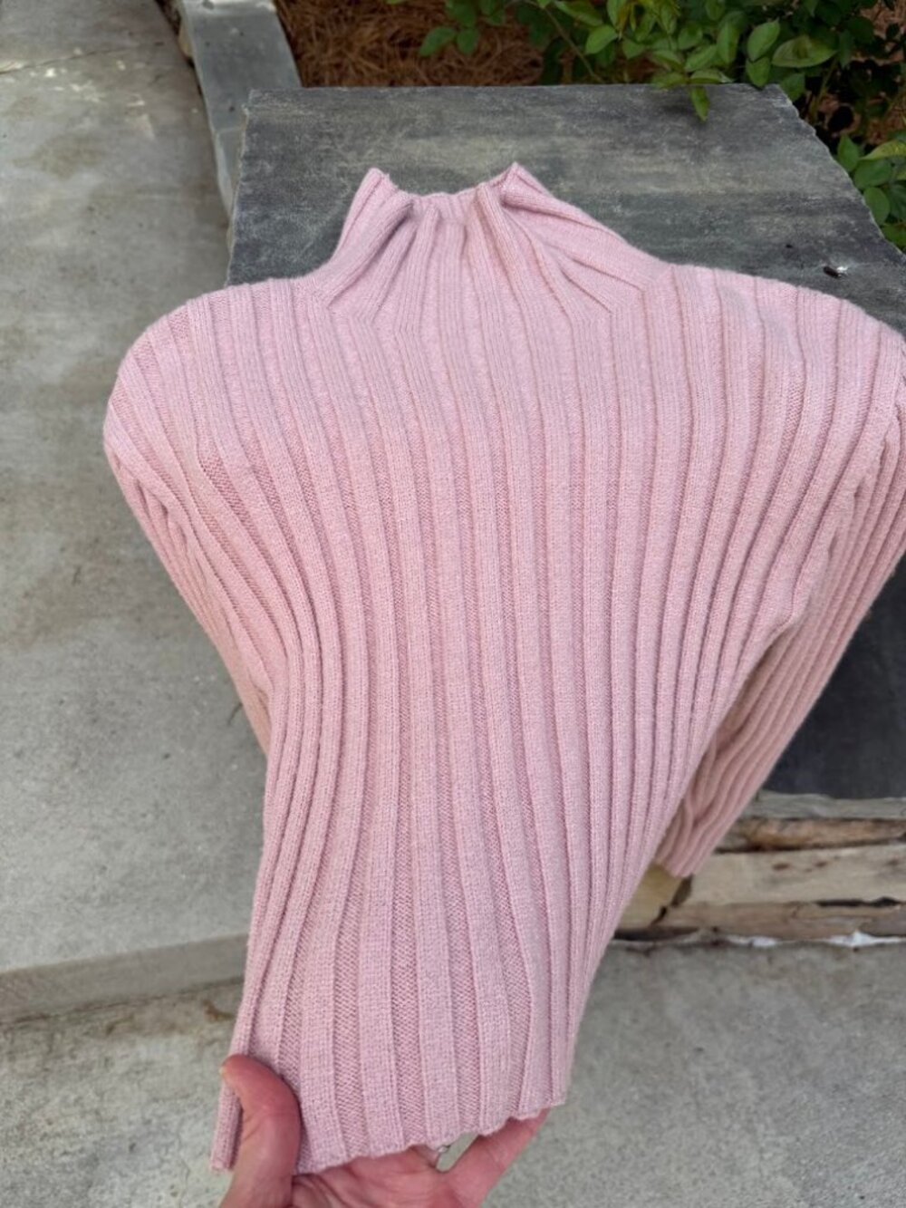 Pink Springtime Cropped Turtleneck Sweater